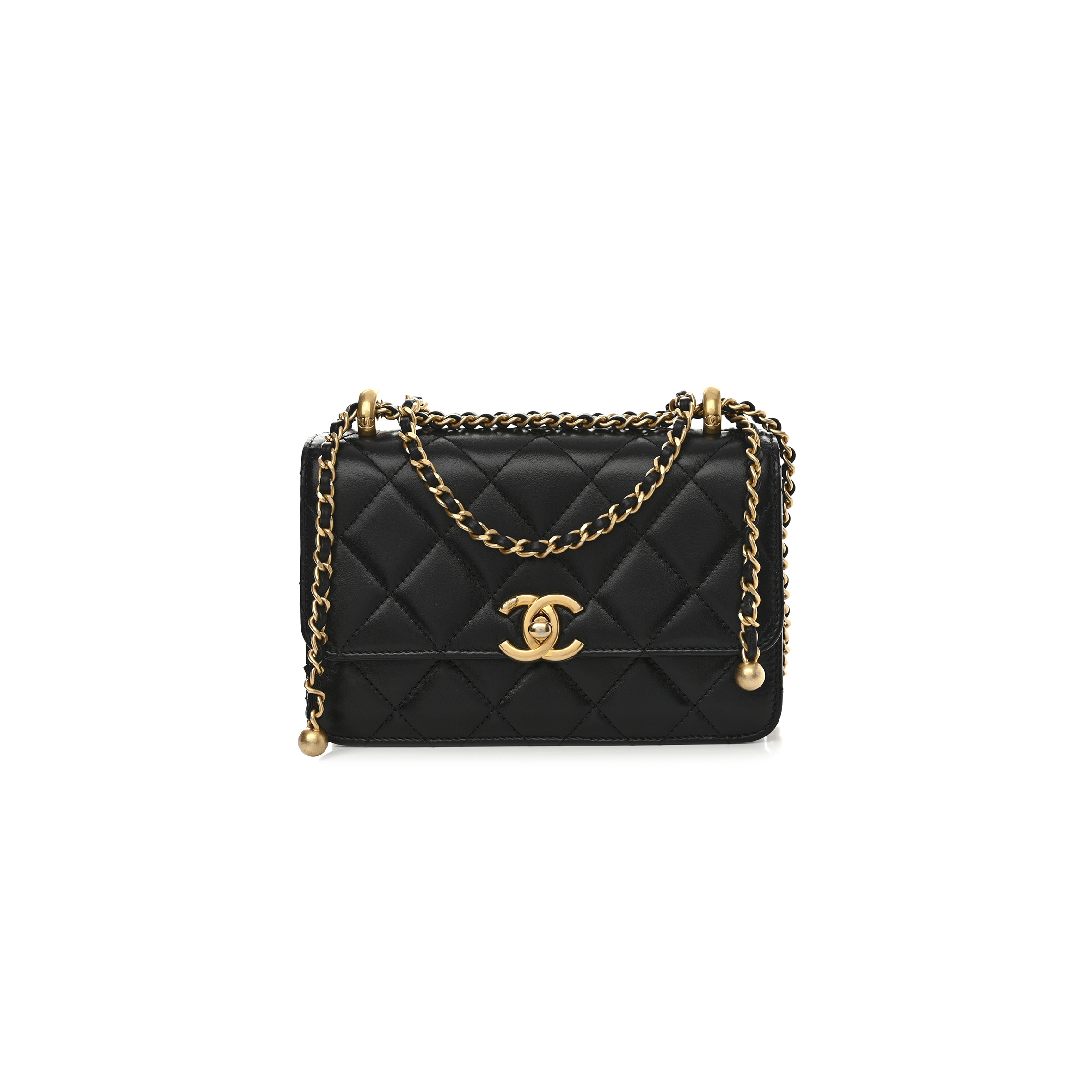CHANEL MASTER CALFSKIN QUILTED MINI PERFECT FIT FLAP BLACK (19*12*8cm)
